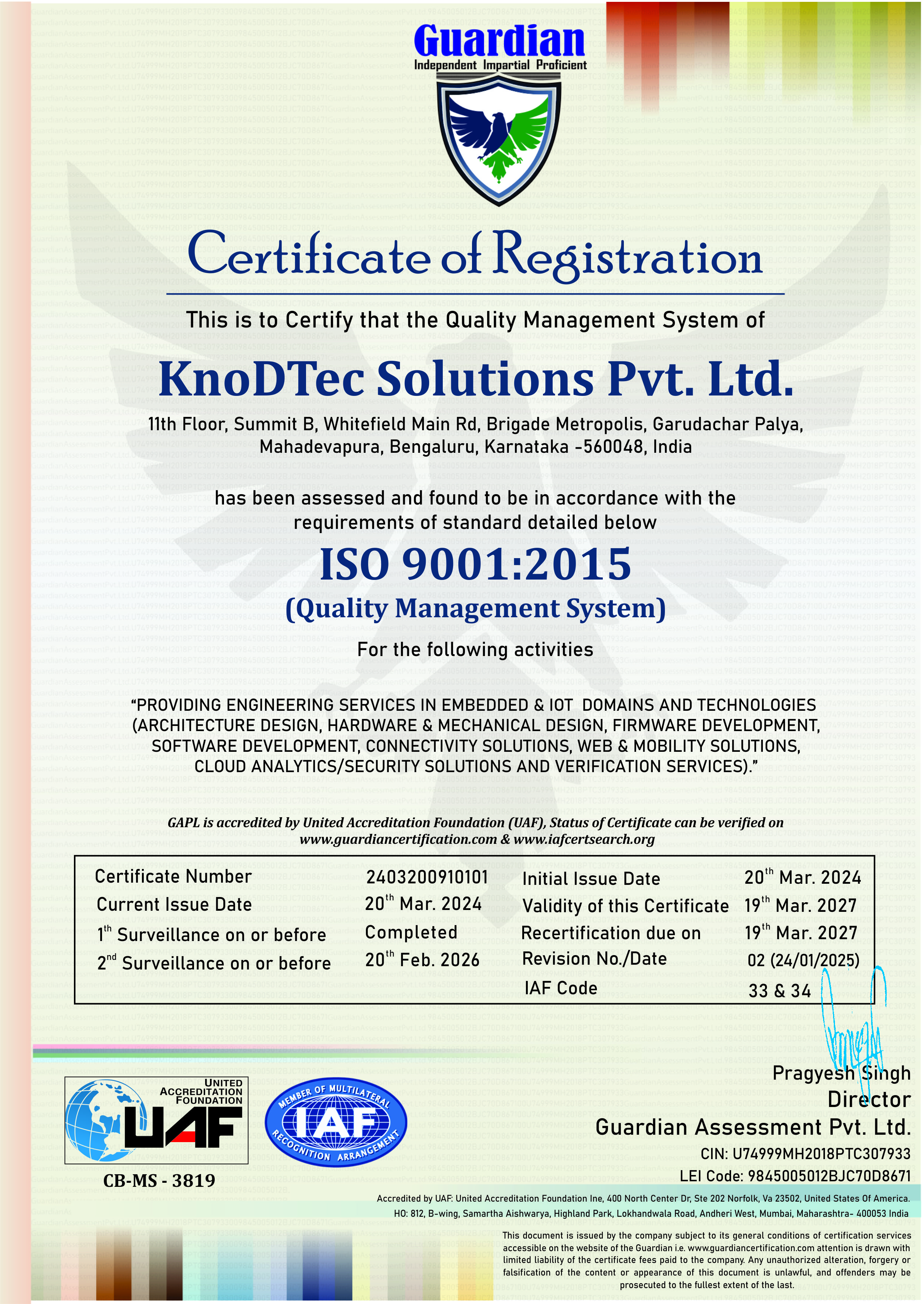 ISO IEC Certificate